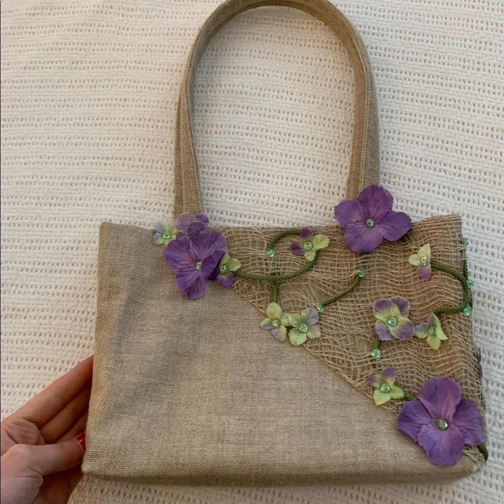 Crochet Embroidered Handbag